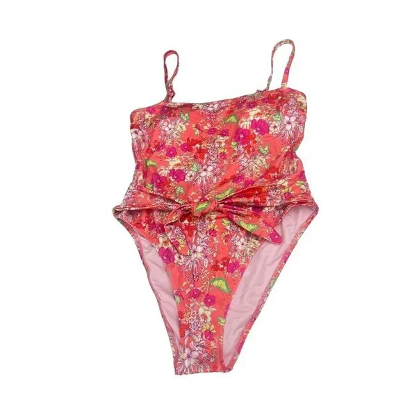 Victoria's Secret Pink Floral 1 Piece Swimsuit Large - Picture 11 of 12